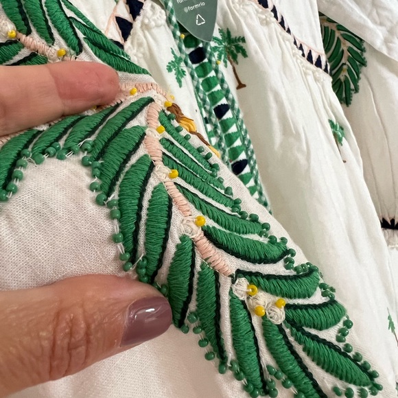 Farm Rio Embroidered Palm Tree Dress - Picture 6 of 11